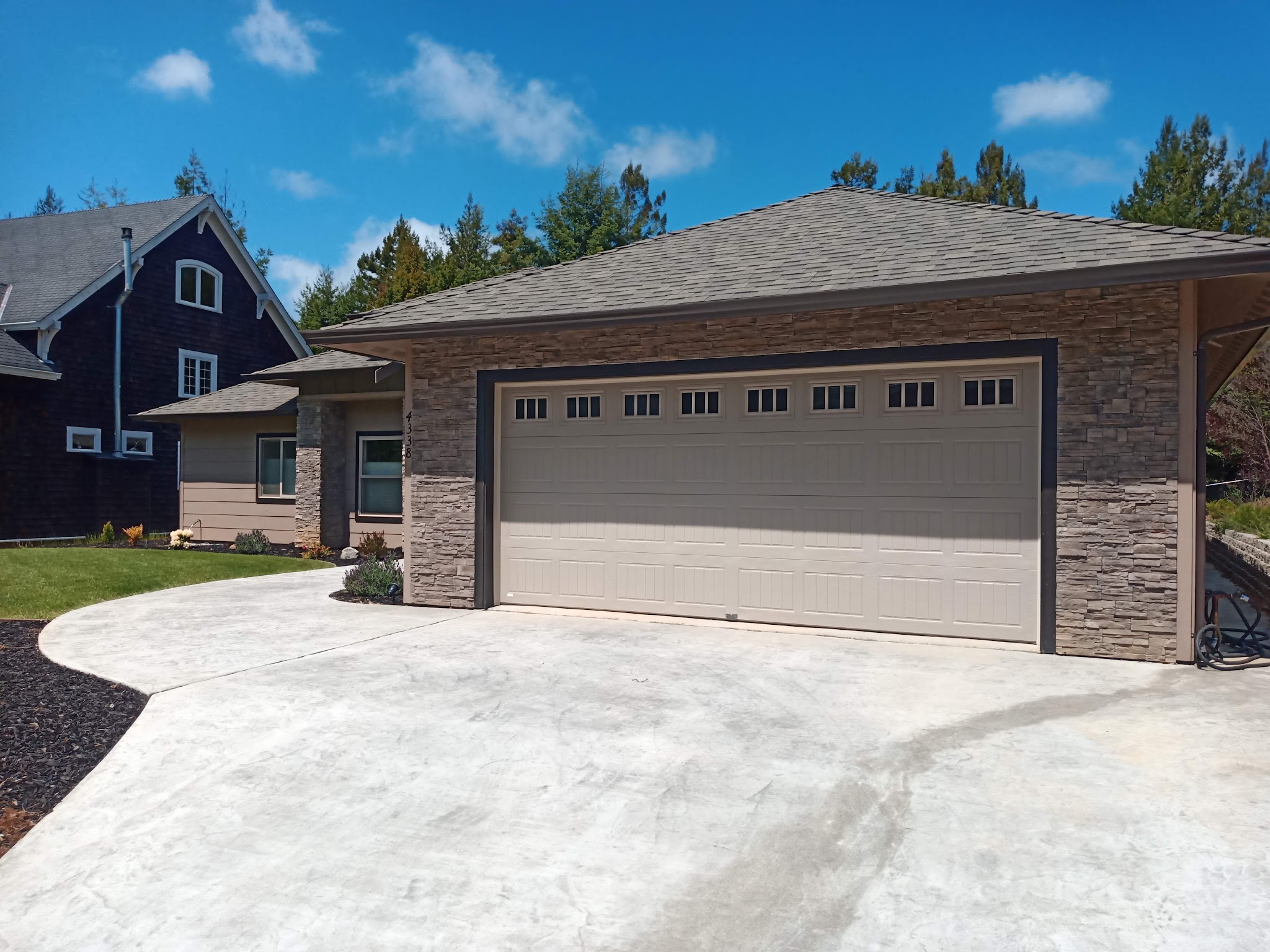 Finished custom home built by Collings Construction